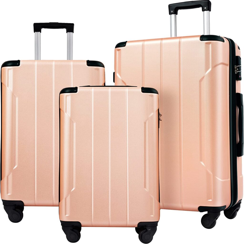 Merax Luggage Set Expandable Lightweight Spinner Suitcase