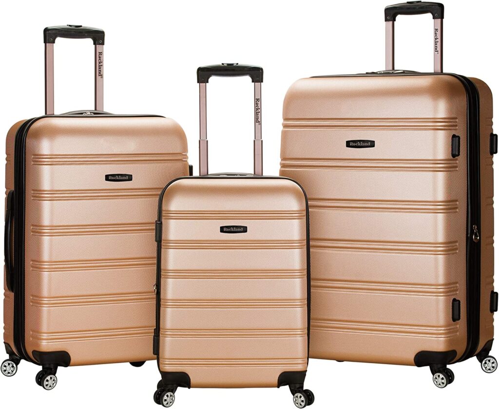 Rockland Melbourne Hardside Expandable Spinner Wheel Luggage Set